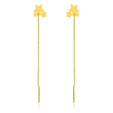 Cercei Stars din AUR 14K cu lantișor