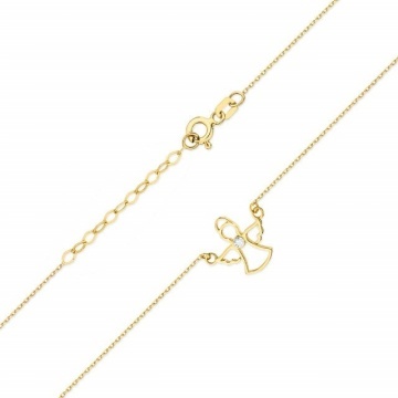 Colier Aur 14K cu Diamant Natural 0.01 ct - Img 3
