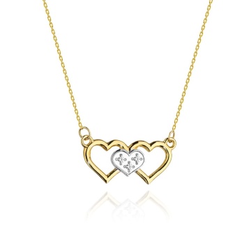Colier Aur 14K cu Diamante Naturale 0.01 ct