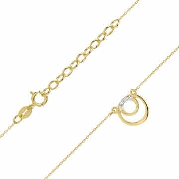 Colier Aur 14K cu Diamante Naturale 0.01 ct - Img 2