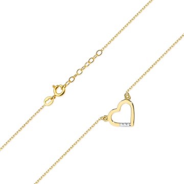 Colier Aur 14K cu Diamante Naturale 0.01 ct - Img 2