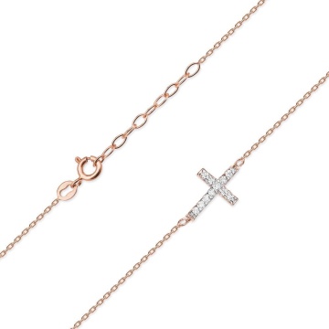 Colier Aur 14K cu Diamante Naturale 0.06 ct - Img 4