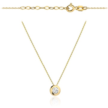 Colier Aur 14k cu Zircon Alb - Img 2