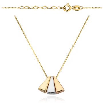 Colier cu Pandantive Triunghi - Aur 14K - Img 2