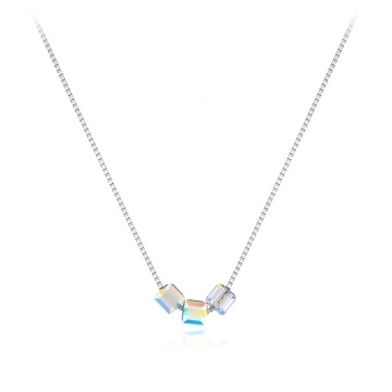 Colier din argint 925 cu cristale Trio Aurore Boreale