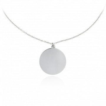 Colier PARIS din argint cu banut 18mm personalizabil