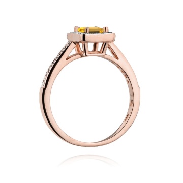 Inel Aur 14K cu Citrin 0.60 ct si Diamante Naturale 0.19 ct - Img 7