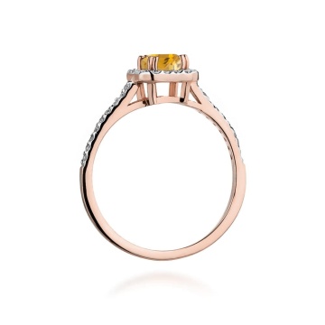 Inel Aur 14K cu Citrin 0.60 ct si Diamante Naturale 0.22 ct - Img 7
