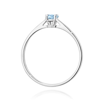 Inel Aur 14K cu Diamant Albastru de Laborator 0.15 ct - Img 11
