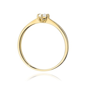 Inel Aur 14K cu Diamant de Laborator 0.20 ct - Img 3