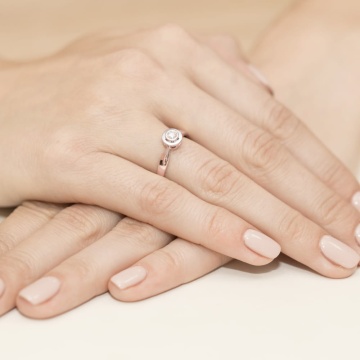 Inel Aur 14K cu Diamant de Laborator 0.30 ct - Img 8