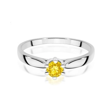 Inel Aur 14K cu Diamant Galben de Laborator 0.30 ct - Img 10
