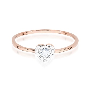 Inel Aur 14K cu Diamant Natural 0.02 ct - Img 6
