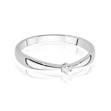Inel Aur 14K cu Diamant Natural 0.04 ct - Img 6