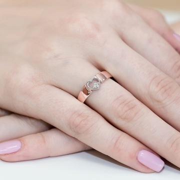Inel Aur 14K cu Diamant Natural 0.04 ct - Img 10