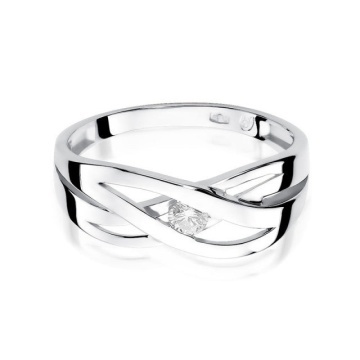 Inel Aur 14K cu Diamant Natural 0.10 ct - Img 5
