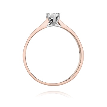 Inel Aur 14K cu Diamant Natural 0.12 ct - Img 7