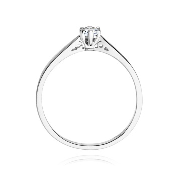 Inel Aur 14K cu Diamant Natural 0.12 ct - Img 7