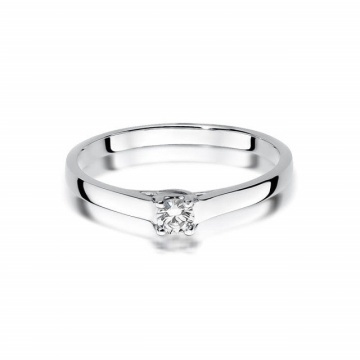 Inel Aur 14K cu Diamant Natural 0.12 ct - Img 5