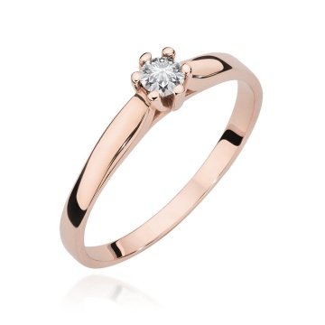 Inel Aur 14K cu Diamant Natural 0.15 ct - Img 9