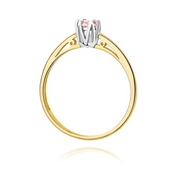 Inel Aur 14K cu Diamant Natural 0.15 ct - Img 3