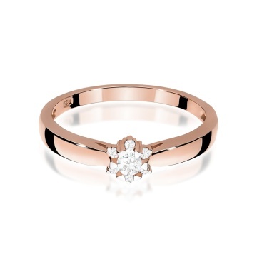 Inel Aur 14K cu Diamante de Laborator 0.15 ct - Img 6