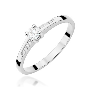 Inel Aur 14K cu Diamante de Laborator 0.19 ct - Img 9