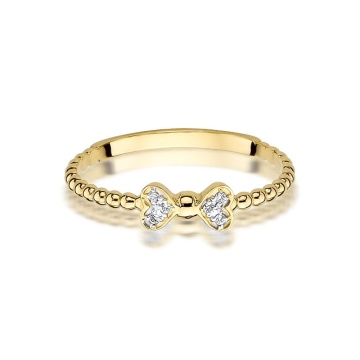 Inel Aur 14K cu Diamante Naturale 0.03 ct - Img 2