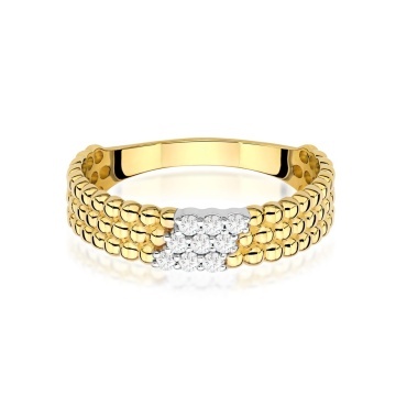 Inel Aur 14K cu Diamante Naturale 0.13 ct - Img 2