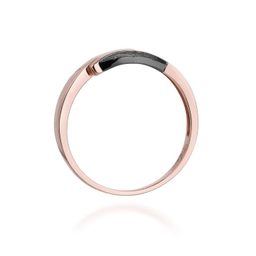 Inel Aur 14K cu Diamante Naturale Albe si Negre 0.03 ct - Img 10