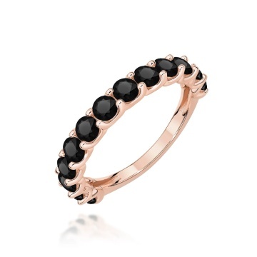 Inel Aur 14K cu Diamante Naturale Negre 1.56 ct - Img 5