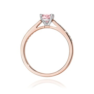 Inel Aur 14K cu Diamante Roz de Laborator 0.62 ct - Img 7
