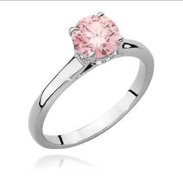 Inel Aur 14K cu Diamante Roz de Laborator 1.07 ct - Img 9