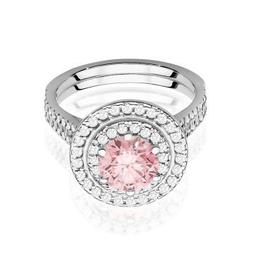 Inel Aur 14K cu Diamante Roz de Laborator 1.63 ct - Img 10