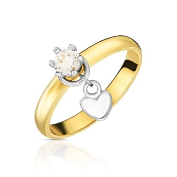 Inel Aur 14k cu Inima si Zirconiu - Img 3
