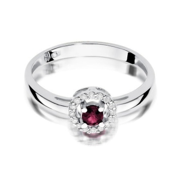 Inel Aur 14K cu Rubin 0.15 ct si Diamante Naturale 0.08 ct - Img 6
