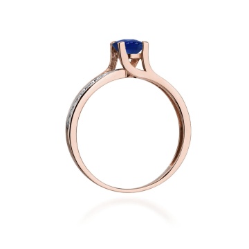 Inel Aur 14K cu Safir 0.50 ct si Diamante Naturale 0.03 ct - Img 7