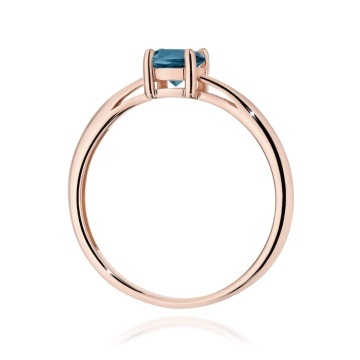 Inel Aur 14K cu Topaz London Blue 0.50 ct - Img 7