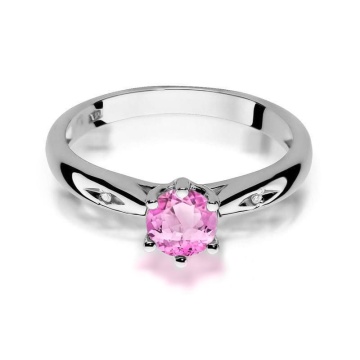 Inel Aur 14K cu Topaz Roz 0.60 ct si Diamante Naturale 0.01 ct - Img 10