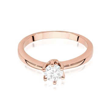 Inel Aur 14K cu White Sapphire 0.50 ct - Img 6