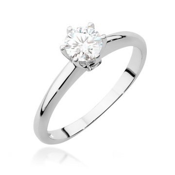 Inel Aur 14K cu White Sapphire 0.60 ct si Diamante Naturale 0.04 ct - Img 5