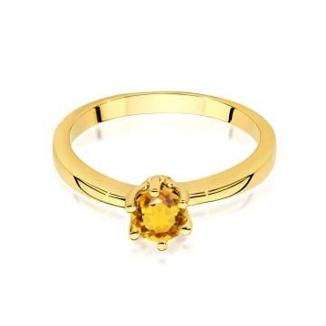 Inel Aur 9K cu Citrin 0.50 ct - Img 2