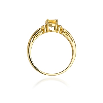 Inel Aur 9K cu Citrin 0.50 ct - Img 3