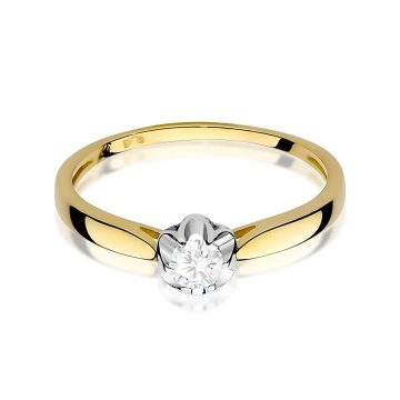 Inel Aur 9K cu Diamant de Laborator 0.15 ct - Img 2