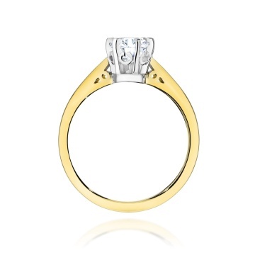 Inel Aur 9K cu Diamant de Laborator 1.00 ct - Img 3