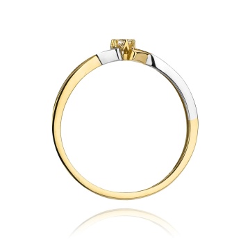 Inel Aur 9K cu Diamant Natural 0.04 ct - Img 3