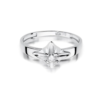 Inel Aur 9K cu Diamant Natural 0.12 ct - Img 6