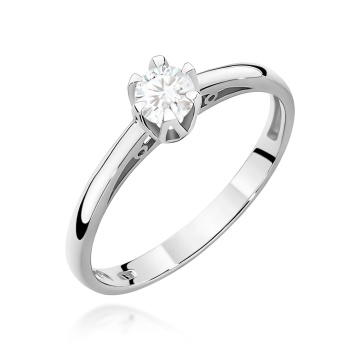 Inel Aur 9K cu Diamant Natural 0.15 ct - Img 5
