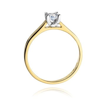 Inel Aur 9K cu Diamant Natural 0.30 ct - Img 3