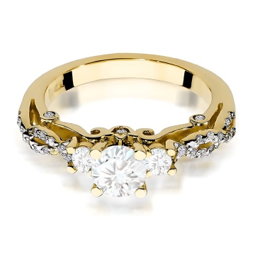 Inel Aur 9K cu Diamante de Laborator 1.04 ct - Img 2